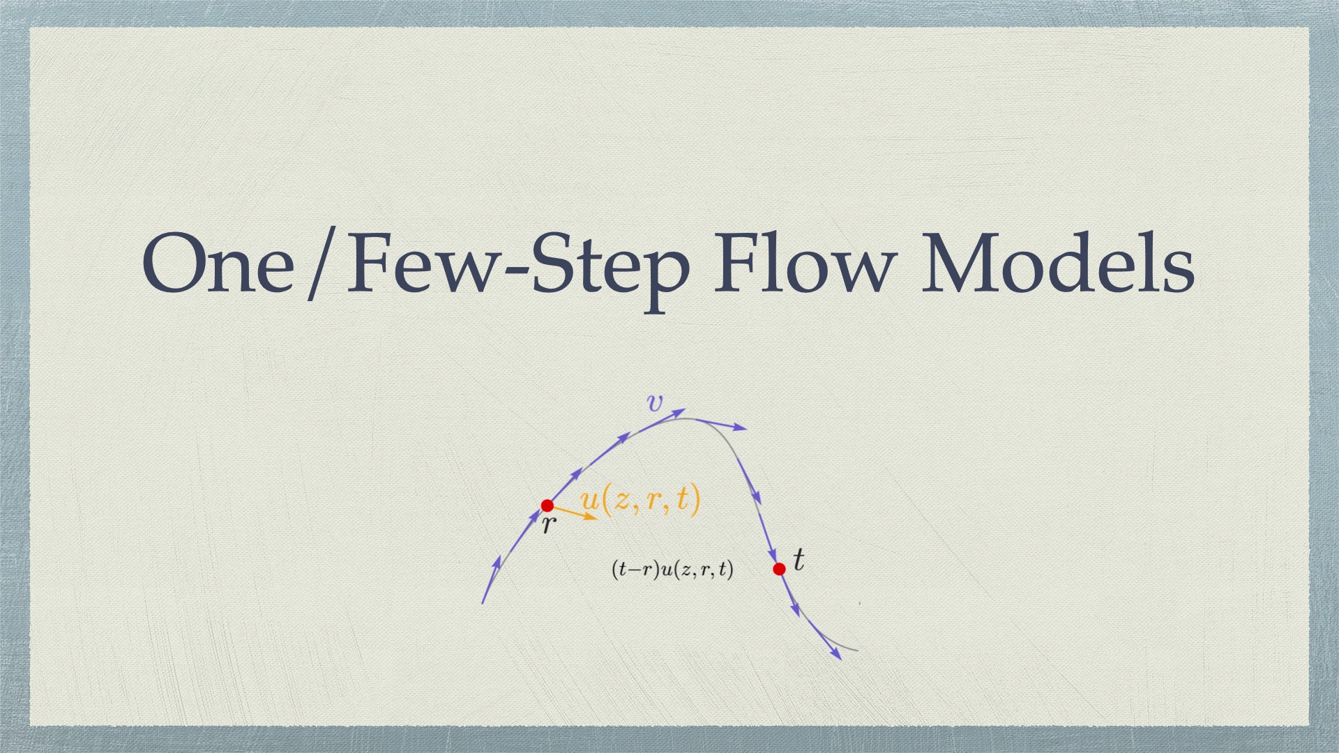 One/Few-step Flow Models