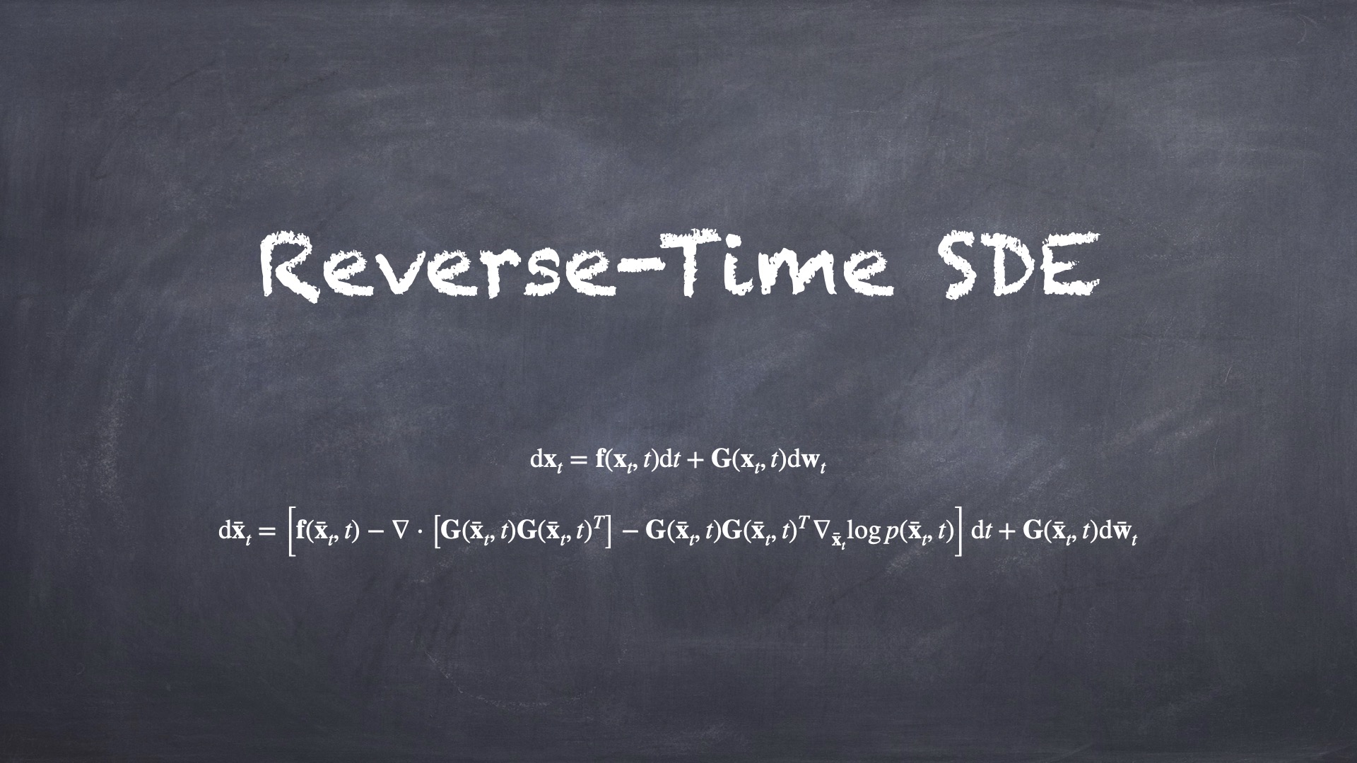 Reverse-Time SDE